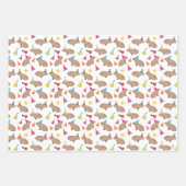 Niedlicher Capybara Hand-Illustrierter Whimsical G Geschenkpapier Set (Vorderseite)