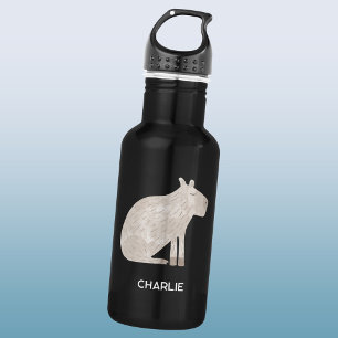 Niedlicher Capybara-Personalisierter Name Edelstahlflasche