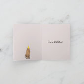 Niedlicher Capybara Pun Illustration Geburtstag Karte (Innenseite)