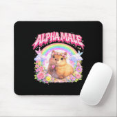 Niedlicher Capybara-Regenbogen-Blumenwitz für Männ Mousepad (Mit Mouse)