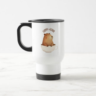 Niedlicher Capybara-Reiseleiter, Geschenkidee, Ein Reisebecher