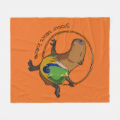 Niedlicher Capybara Rhythmische Gymnastik Hoop Car Fleecedecke (Vorderseite (Horizontal))