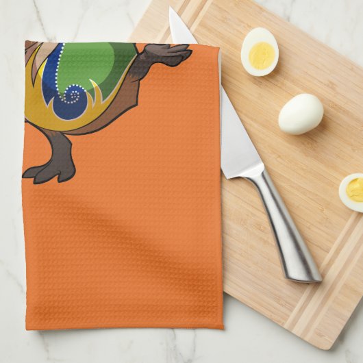 Niedlicher Capybara Rhythmische Gymnastik Hoop Car Geschirrtuch (Viertel Falte)