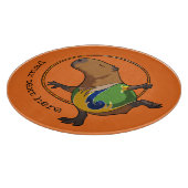 Niedlicher Capybara Rhythmische Gymnastik Hoop Car Schneidebrett (Ecke)