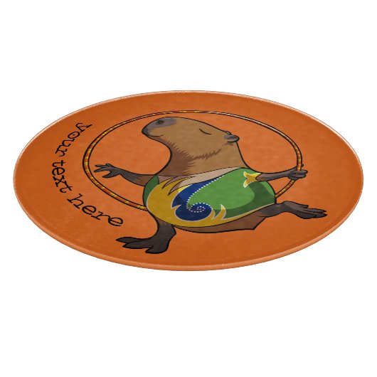 Niedlicher Capybara Rhythmische Gymnastik Hoop Car Schneidebrett (Ecke)