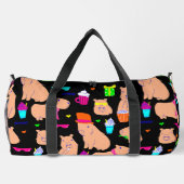 niedlicher Capybarockkomör Duffle Bag (Rückseite)