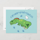 Niedlicher Carcharodontosaurus Postkarte (Vorne/Hinten)