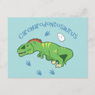 Niedlicher Carcharodontosaurus Postkarte