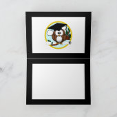 Niedlicher Cartoon Abschluss mit Cap & Diploma Karte (Innenseite)