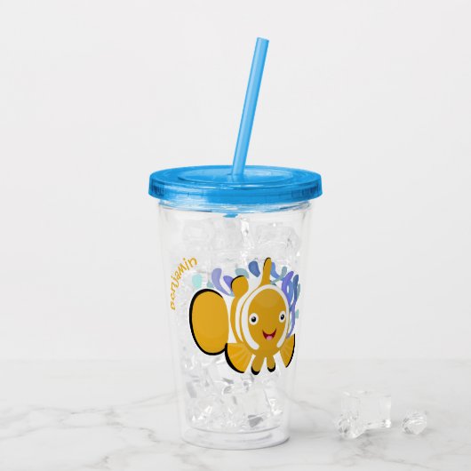 Niedlicher Cartoon Acryltrinkbecher (Rückseite Ice)