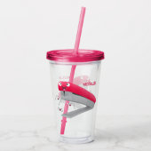 Niedlicher Cartoon Acryltrinkbecher (Rückseite)