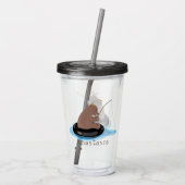 Niedlicher Cartoon Acryltrinkbecher (Rückseite)