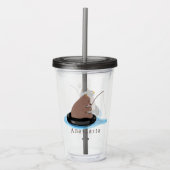 Niedlicher Cartoon Acryltrinkbecher (Vorderseite)