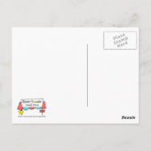 Niedlicher Cartoon - Affen und Vogel mit Modeschat Postkarte (Rückseite)