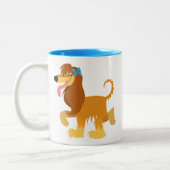 Niedlicher Cartoon Afghanische Hunde Tasse (Links)