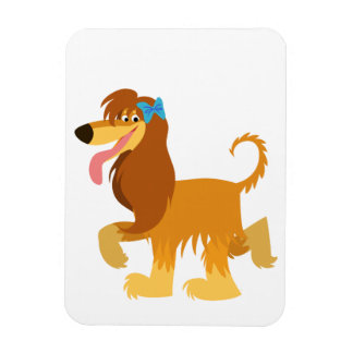Niedlicher Cartoon, afghanischer Hund, flexibler M Magnet