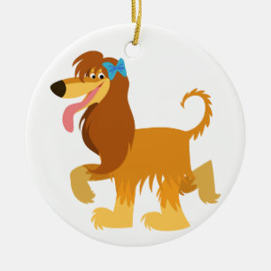 Niedlicher Cartoon Afghanischer Hund Ornament