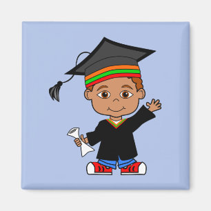 Niedlicher Cartoon-afrikanischer Magnet