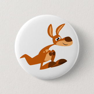 Niedlicher Cartoon Albern Kangaroo Button Abzeiche
