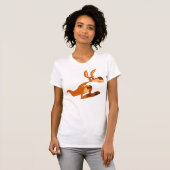 Niedlicher Cartoon Albern Kangaroo Frauen T - Shir T-Shirt (Vorne ganz)