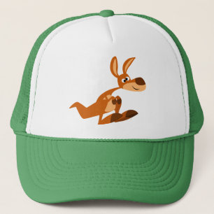 Niedlicher Cartoon Albern Kangaroo Hat Truckerkappe