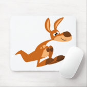 Niedlicher Cartoon Albern Kangaroo Mousepad (Mit Mouse)