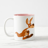 Niedlicher Cartoon Albern Kangaroo Tasse (Links)