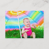 Niedlicher Cartoon Alligator Farbvolles Kid Profil Telefonnummerkarte (Rückseite)