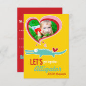 Niedlicher Cartoon Alligator Klassenzimmer Valenti Einladung (Vorne/Hinten)