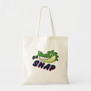Niedlicher Cartoon Alligator Snappappy Oh Snap Fun Tragetasche