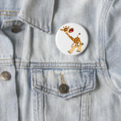 Niedlicher Cartoon Ambling Giraffe Button Abzeiche (Beispiel)