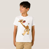 Niedlicher Cartoon Ambling Giraffe Children T - Sh T-Shirt (Vorne ganz)