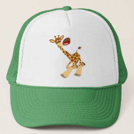 Niedlicher Cartoon Ambling Giraffe Hat Truckerkappe