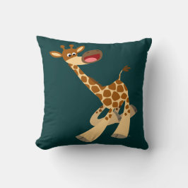 Niedlicher Cartoon Ambling Giraffe Kissen