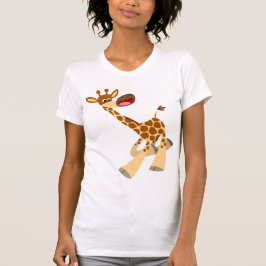 Niedlicher Cartoon Ambling Giraffe T - Shirt