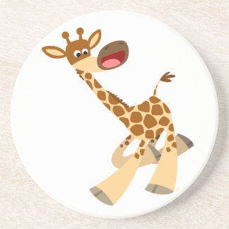 Niedlicher Cartoon Ambling Giraffe Untersetzer