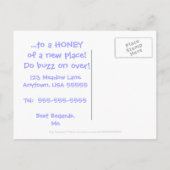 Niedlicher Cartoon: Änderung der Anschrift der Fra Ankündigungspostkarte (Rückseite)