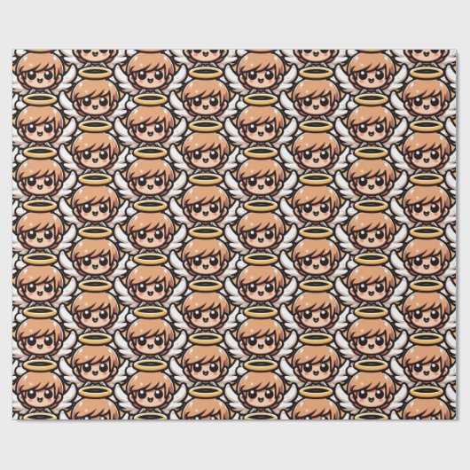 Niedlicher Cartoon Angel Geschenkpapier (Flach)