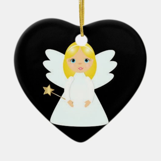 ***NIEDLICHER CARTOON ANGEL*** KERAMIK ORNAMENT (Vorne)