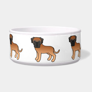 Niedlicher Cartoon Apricot Alte englische Mastiff  Napf