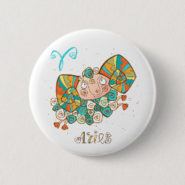 Niedlicher Cartoon Aries Button
