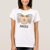 Niedlicher Cartoon Aries Ram T-Shirt (Vorderseite)