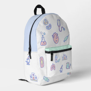Niedlicher Cartoon Arzt, der die Doodle stillen Bedruckter Rucksack