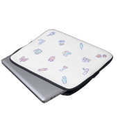 Niedlicher Cartoon Arzt, der die Doodle stillen Laptopschutzhülle (Vorne Knopf)