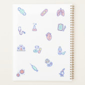 Niedlicher Cartoon Arzt, der die Doodle stillen Planer (Rückseite)