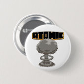 Niedlicher Cartoon Atomsprengwolke Postkarte Button (Vorne & Hinten)