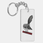 Niedlicher Cartoon auf einer Zweigniederlassung sc Schlüsselanhänger (Vorderseite links)