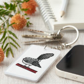 Niedlicher Cartoon auf einer Zweigniederlassung sc Schlüsselanhänger (Vorderseite rechts)