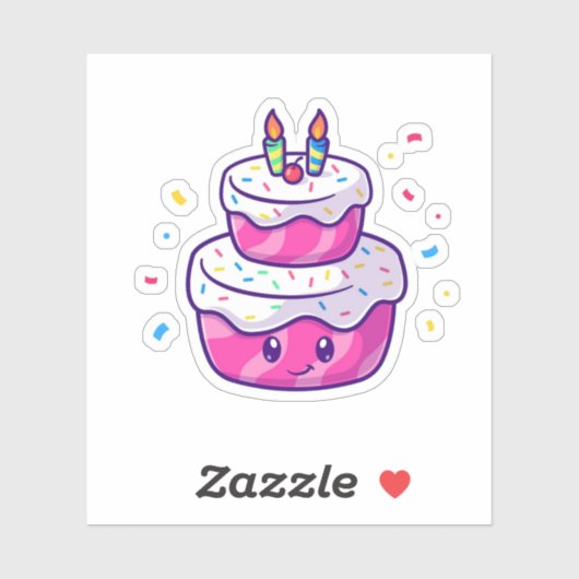 Niedlicher Cartoon Aufkleber (Blatt)