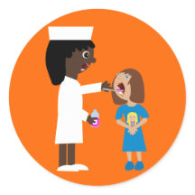 Niedlicher Cartoon-Aufkleber für Kindermedizin